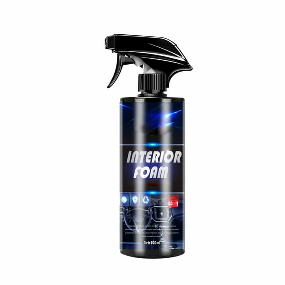 Car Interior Cleaner Spray 500ml Multipurpose Foam Cleaner for Seats Dashboard Door Panels and Home Surfaces with Mild Formula Safe for All Materials and Hands Random Sprayer Color