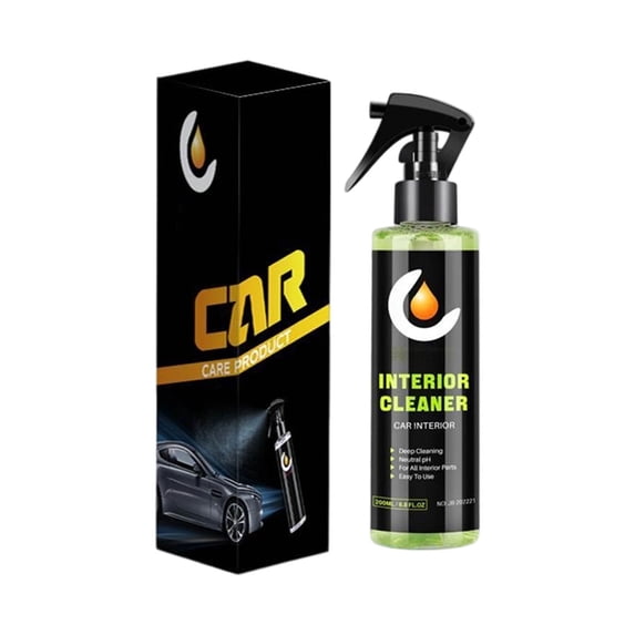Car Interior Cleaner Spray for Cars, Auto Upholstery & Seats, Multipurpose Fabric Cleaner for Stains, Odor, Pet Hair, Non-Toxic, Quick-Dry Formula for Car Interior Cleaning and Care