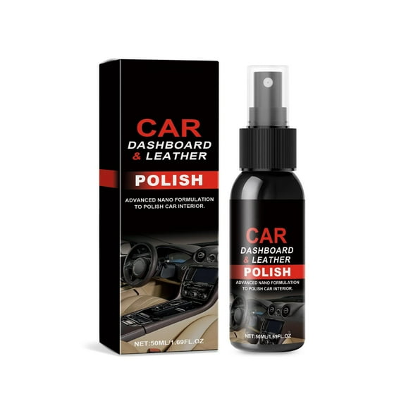 Car Interior Cleaner and Polish - Real Leather Seat Care Agent, 50ml - Prevents Aging, Fresh Scent, Safe for Hands, Multi-Surface Use