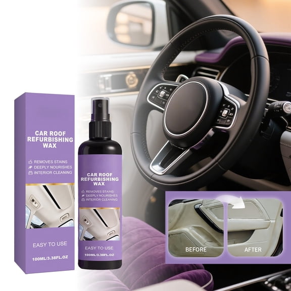 Car Interior Cleaning Spray Multi-Purpose Cleaner, Powerful Decontamination and Refurbishing, Gentle Formula for Seats and Dashboards, Easy Spray and Wipe Maintenance for Vehicle Detailing and Daily