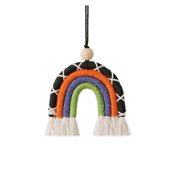 Car Interior Decor, Bohemian Rainbow Decor - Arched Lace Handwoven Rainbow Pendant, Wall Decor & Car Charm - For Home, Car Interior, Bohemian Style Enthusiasts