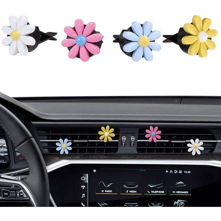 Car Interior Decoration, Cute Colorful Bow, Rainbow, Flowers Car