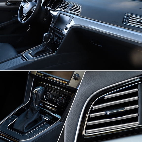 Car Interior Decorative Strip Door Console Panel Dashboard Trim Bright Flexible PVC DIY Decorative Molding Strip Easy Install Protective Accent