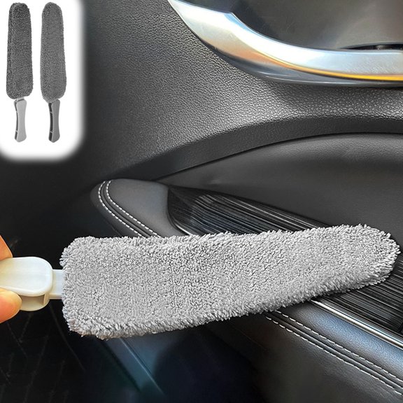 Car Interior Detail Brush, Narrow Tip Cleaning Brush for Console and Seat Seam, 12.6 X 3.1 in, Reusable and Machine Washable