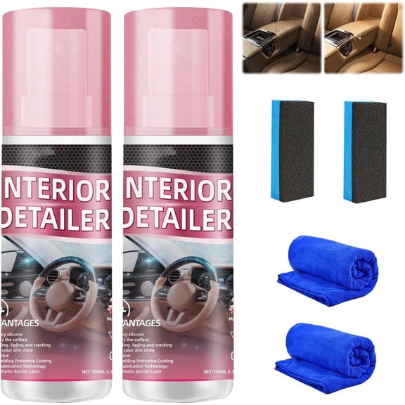 Car Interior Detailer & Protectant,Polishing Cleaner Car Interior Spray,All Purpose Car Interior Detailer Cleaner for Dashboards, Seats, Leather, Plastic