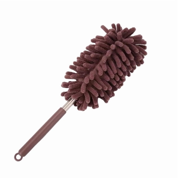Car Interior Duster with Extension Pole, Microfiber Car Dusters with Bendable Head, Cars Duster Exterior&Interior Scratch Free, for Cleaning of Vehicle Details, Offices, Window, Furniture(Brown)
