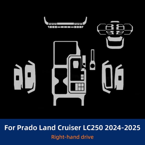 Car Interior Film TPU for Toyota Land Cruiser LC250 Prado 2024 2025 Clear Protection Anti-scratch Dedicated Sticker.