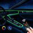 thumbnail image 1 of Car Interior LED Strip Lights | 4PCS Multicolor USB Ambient Lighting Kit with Remote Control & Music Sync | 7 Color Modes | Easy Install Adhesive | Two-Line Design | Fits Most Vehicles, 1 of 9