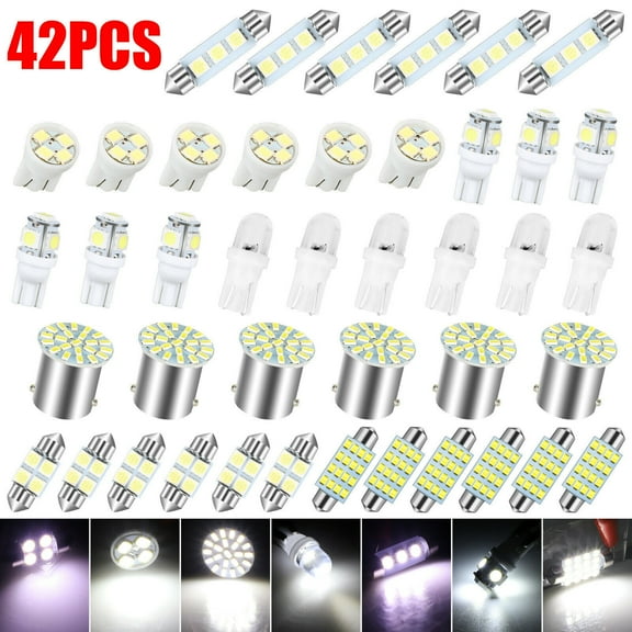 Car Interior Lamp,Buzhi Car Interior/indoor Map Combination Set Car Led Led Combination Car Led Set Car Interior/indoor 42pcs Mewmewcat