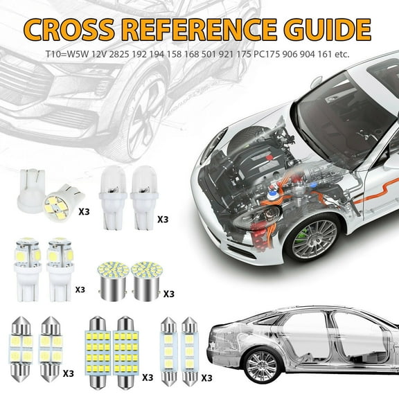 Car Interior Lamp,Led Led Combination Set Car Interior/indoor Combination Set Car Led Combination Set Car Led Buzhi Mewmewcat 42pcs