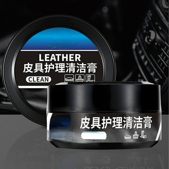 Car Interior Leather Cleaning Care Cream, Leather Shoes Bags Goods Stain Remover, Repairs Scratches Cracks Discoloration, Conditions Protects Maintains Flexibility, No Washing Needed, Easy to Use​