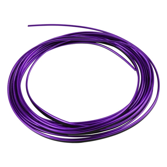 REGALWOVEN Car Vehicle Interior Trim Strip Gap Door Edge Line 5m 16.4ft Chrome Purple