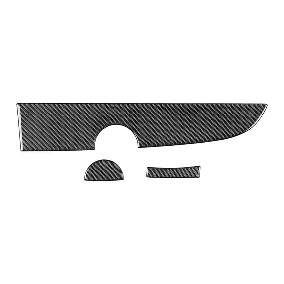 Black Stickers Cover Trim for Car Interior Carbon Fiber Decorative Accessories Set Excellent Fit for 500 2012-2015