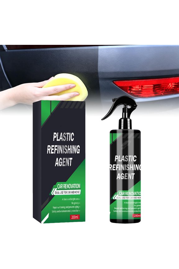 Car Interior Plastic Renovation Spray,Plastic Trim Restorer,Automotive Plastic Restorer,Plastic Refinishing Agent,Bring Plastic Back to Life,3-Minute Plastic Revival