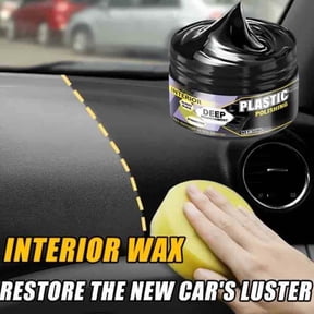 Car Interior Plastic Restore Wax, Deep Gloss Dashboard Polishing Conditioner, Anti-Aging Leather Trim Maintenance Cleaner for Auto Interior
