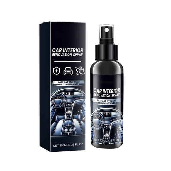 Car Interior Refurbishment Spray for Seat Instrument Panel Cleaning and Decontamination Care Agent 100ml