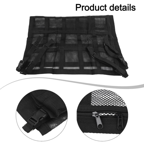 Car Interior Roof Storage Net Mesh Bag Ceiling Cargo Organizer Multi-Purpose Container,For SUV Van Vehicle Travel for Camping(70x50cm)