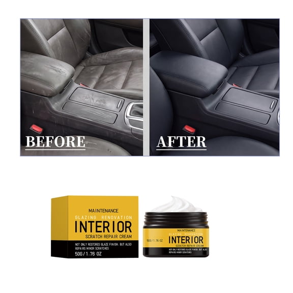 Car Interior Scratch Repair Wax, Dashboard Scratch Remover Restorer, Fills Minor Scuffs for Auto Plastic Vinyl Door Panel Dashboard