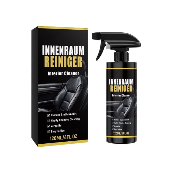 Car Interior Unit, Upholstery Detailing Tool, 120ml Detailing Agent For Home Dashboard Leather Seat Glass Steering Wheel Center Console Restoration Gear Cleaner Component Cleaning(Black)