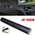 thumbnail image 1 of Car Interior Wrap Sticker Dashboard Trim Panel Roll Decal 100Cm X 40Cm 1Pce Black Vinyl High Quality Practical, 1 of 9
