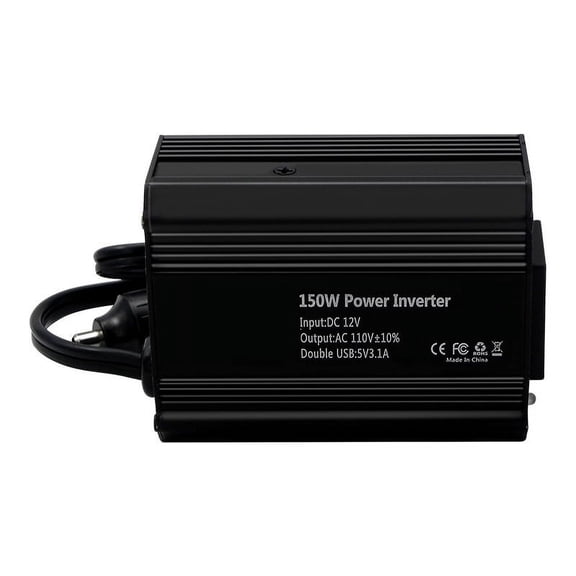 Car Inverter 150W DC12-AC Dual USB Sufficient Power For Charging Electronic Devices ,Easy to Operate