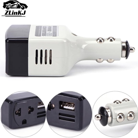 Car Inverter Adapter with USB Interface, Mobile Auto Power Supply, Charger Converter, DC 12/24V to AC 220V, USB 6V