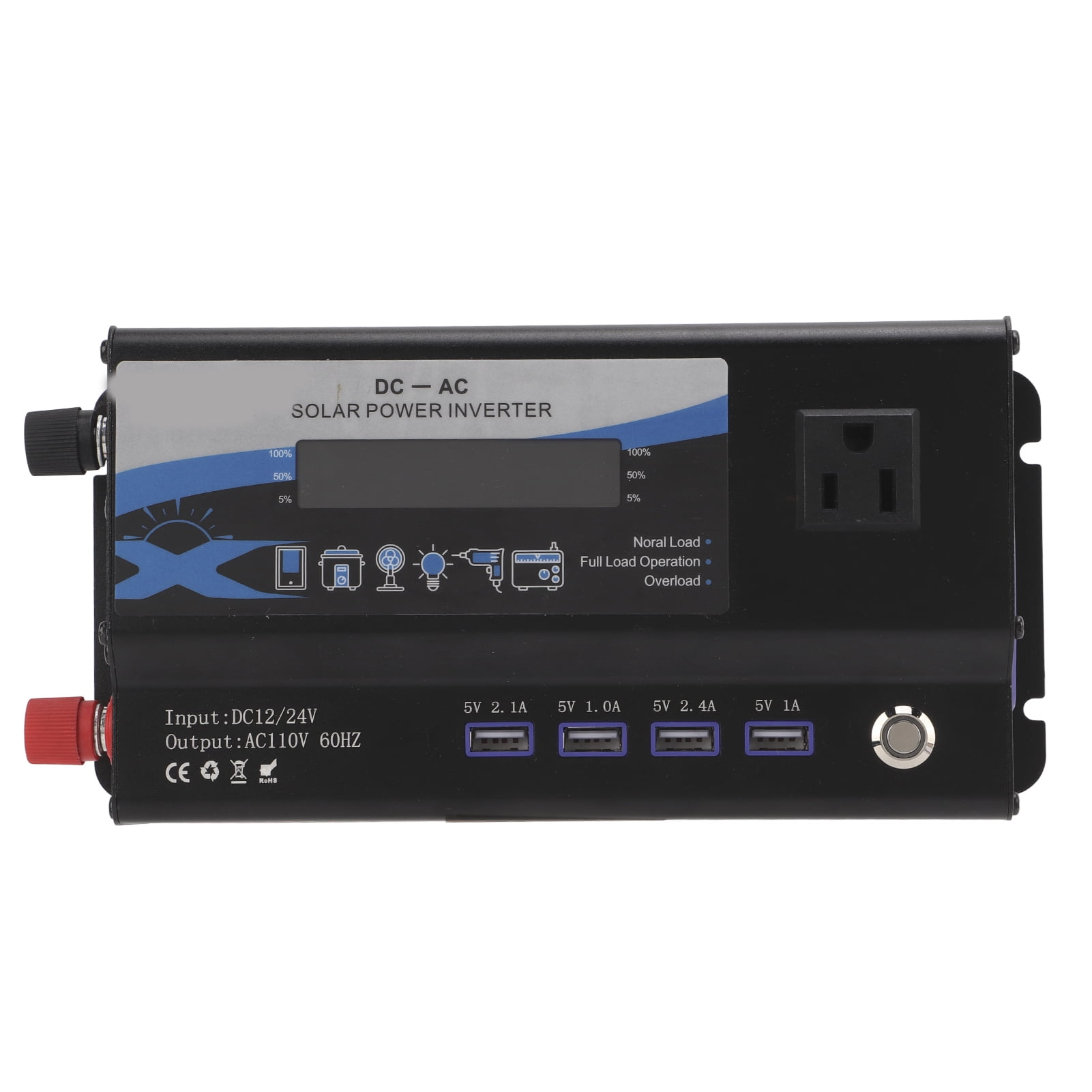 Car Inverter Power Inverter Car Converter Car Power Inverter Rated 700W 12/24V To AC 110V 60HZ