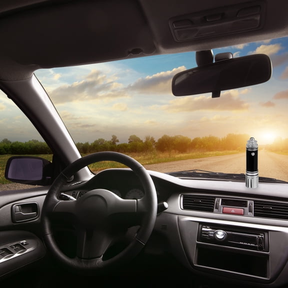 Car Ionizer Odor Eliminator, Usupdd Negative Ion Deodorizer for Car, 12V Plug-in Compact Atmosphere Cleaner for Pet Pollen, Black