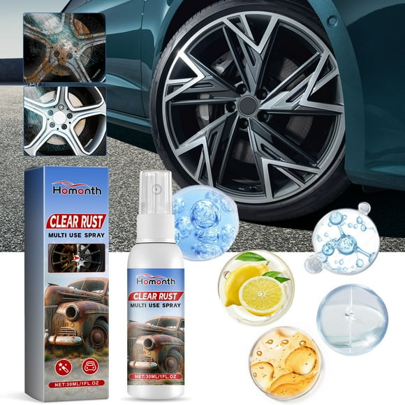 Car Iron Powder Removal Rust Remover Spray 30ml | Multi-Purpose Rust Stain Cleaner for Car Paint, Tires, Metal, Stainless Steel, Aluminum, Appliances, Furniture | Restores Shine & Protects Surfaces