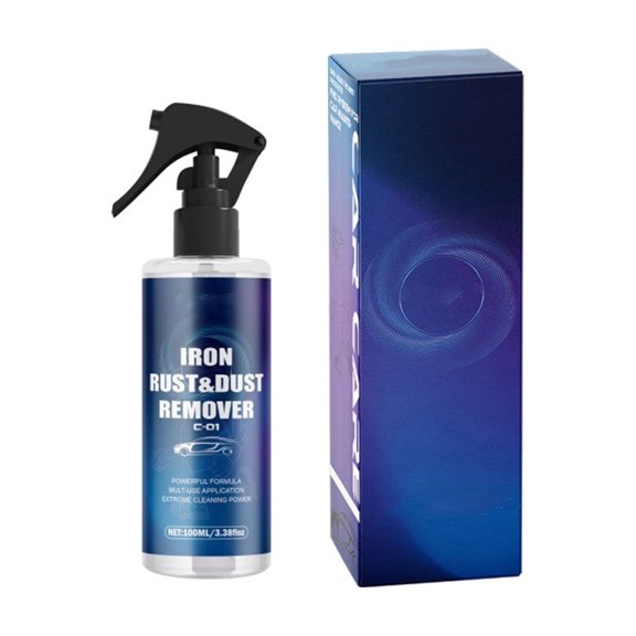 Car Iron Remover Spray, 100ml Rim And Body Cleaner For Embedded Iron Particles Brake Dust Rust Spot Removal, Automotive Paint Decontamination Solution For Vehicle Exterior Care