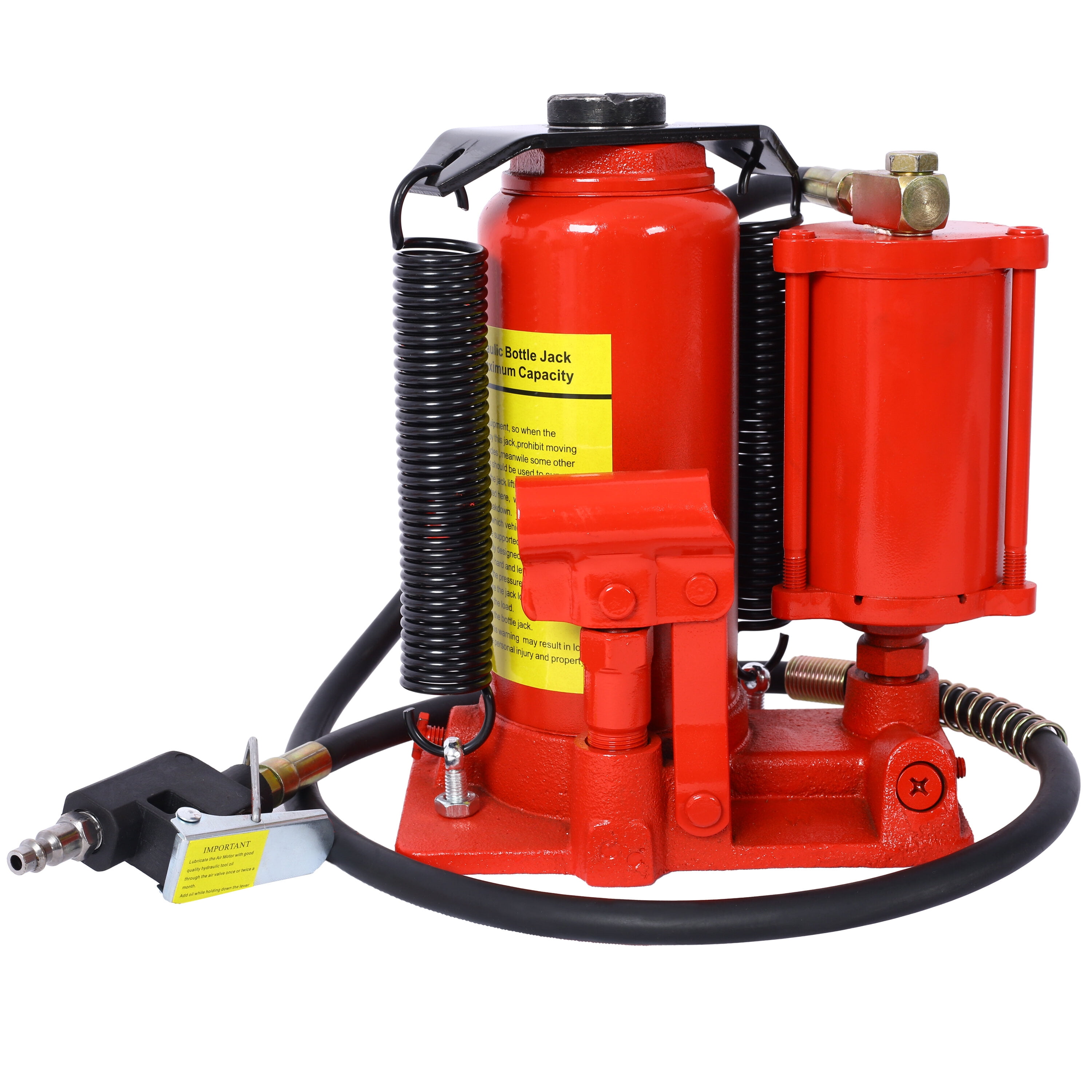 Car Jack Air Hydraulic Bottle Jack, 12 Ton/24000 LBS All Welded Bottle Jack, 9.8-19.3 inch Lifting Range, Manual Handle and Air Pump, for Car, Pickup, Truck, RV, Auto Repair, Industrial Engineering ,