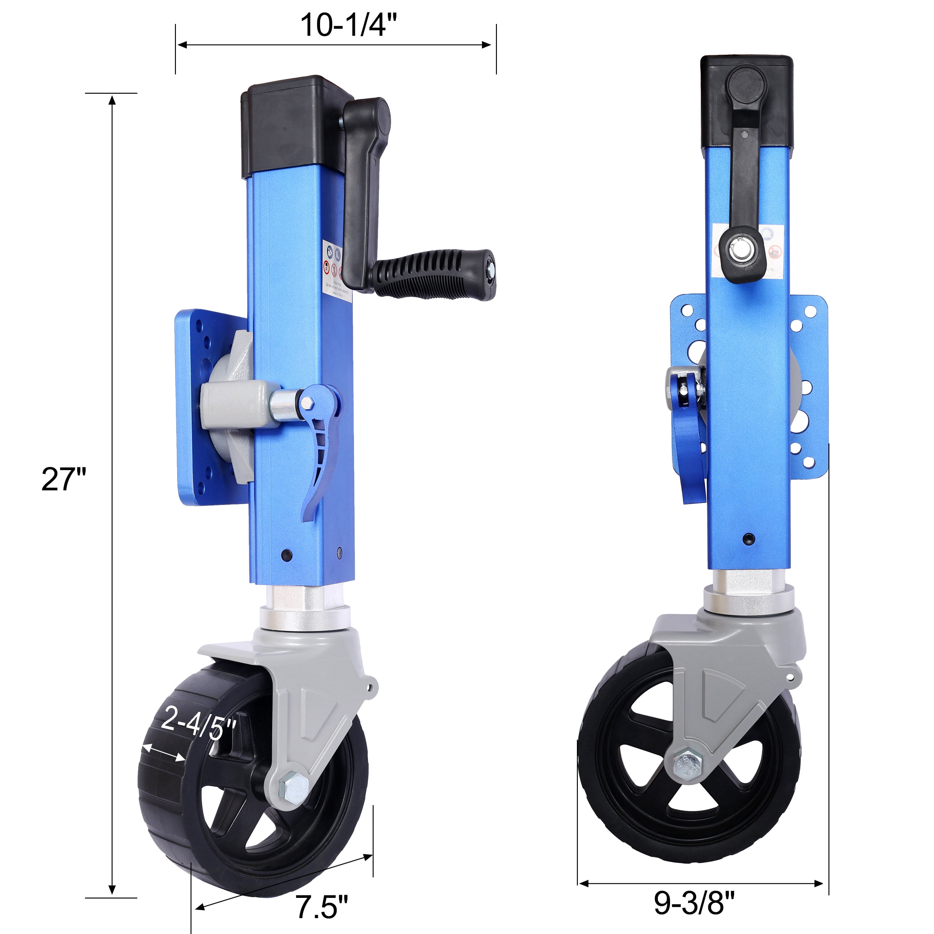 Car Jack Heavy Duty Aluminum Trailer Jack, for Use On 3 in. X 5 in. Trailer Tongue, Max Load 1,800 Lbs, Blue,Floor Jack