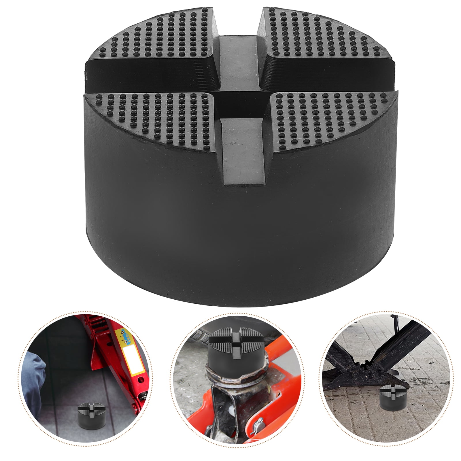 Car Jack Pad Rubber Pinch Jack Adapter Jack Pads Vehicle Support Disk Floor Jack Adapter Frame Rail Protector Puck For Lifting Maintenance