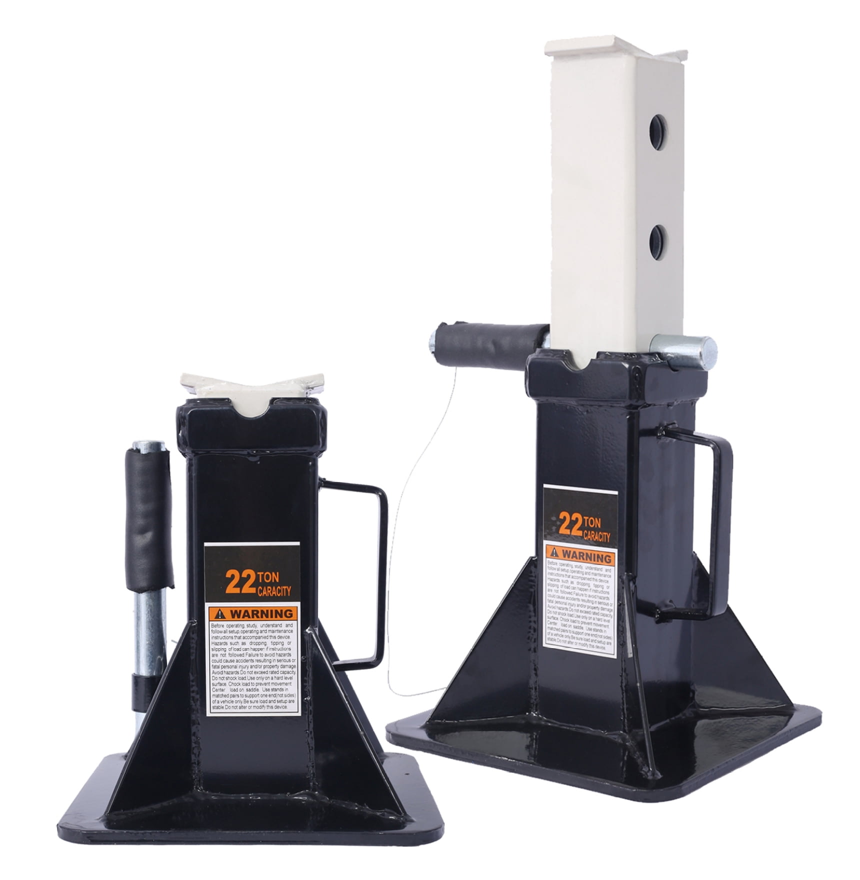 Car Jack Stands 22 Ton (44,000lb) - Heavy Duty Pin Type - 1 Pair