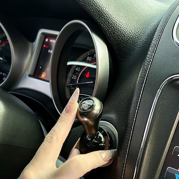 Car Joystick,Push Start Button Cover,Car Push to Start Lever Engine Shift Knob Touch Starter Rocker Cover, Car Starter Engine Button Cover Cool Auto Interior Accessories