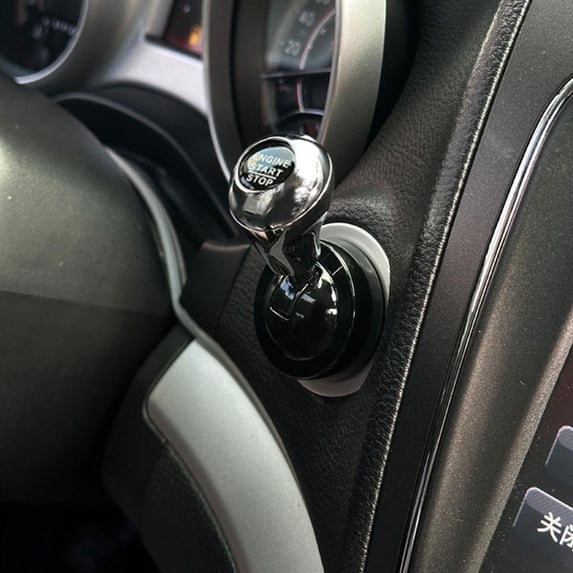 Car Joystick Push to Start Button Cover, Push Start Button Cover, Metal Push to Start Rocker Lever Accessories, Car Starter Engine Started Stop Button Cover for Vehicles - Color C