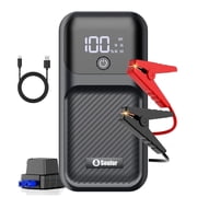 Car Jump Starter, 1000A 12V Car Battery Jump Starter up to 5.0L Gas and 3.5L Diesel Engines Portable Jump Box with 2 USB Ports, LED Lighting, Jumper Cables