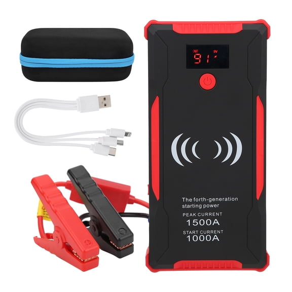 Car Jump Starter 22000mAh 2USB 10W Fast Charging with Light Universal for 12V Van Motorcycle Pickup Truck