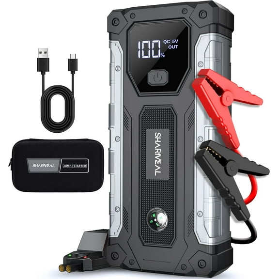 Car Jump Starter 3000A, Jump Starter Battery Pack for Up to 9.0L Gas and 7.0L Diesel Engines, 12V Portable Jump Box with LED Light