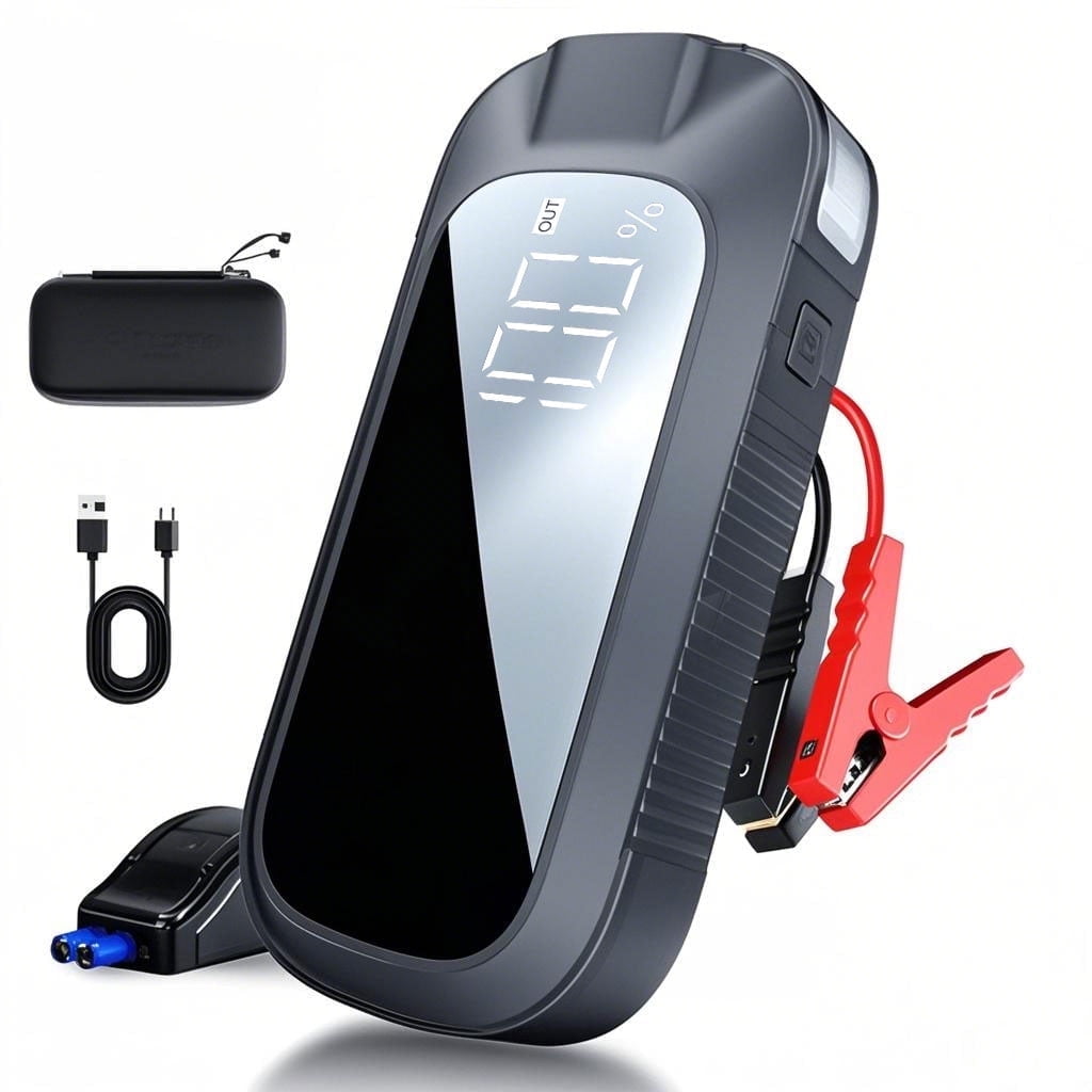 Jump Starter,3000A Peak 12V Battery Jump Box with LED Display(Up to 9.0L Gas & 7.0L Diesel Engine ),Portable Power Bank Car Jump Starter with LED Light