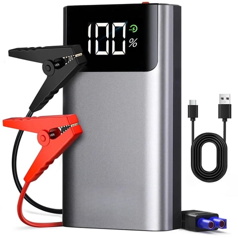 Car Jump Starter 4000A with Digital Display 3 in 1 Portable Power Bank and LED Light for 12V Vehicles