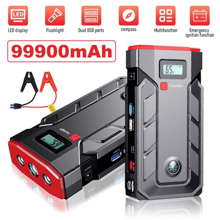 MDHAND 99900mAh Battery Jump Starter for All Gas Up to 10L Diesel, 12V Auto Jump Box with LED Light