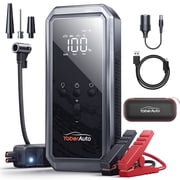 3000A Peak Car Jump Starter, 21800mAh Portable Battery Booster with 150PSI Air Compressor, 12V Jump Box for 9.0L Gas/8.0L Diesel, LCD Display & LED Light