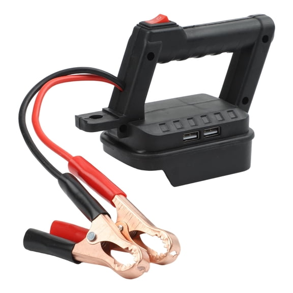 Car Jump Starter Booster Cable Kit for 12V Battery, ABS Aluminum Quick Connect Power Tool Line, Red Black(A)