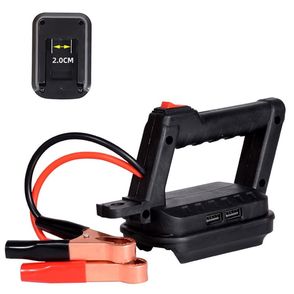 Car Jump Starter Booster Cable Kit for 12V Battery, ABS Aluminum Quick Connect Power Tool Line, Red Black(B)