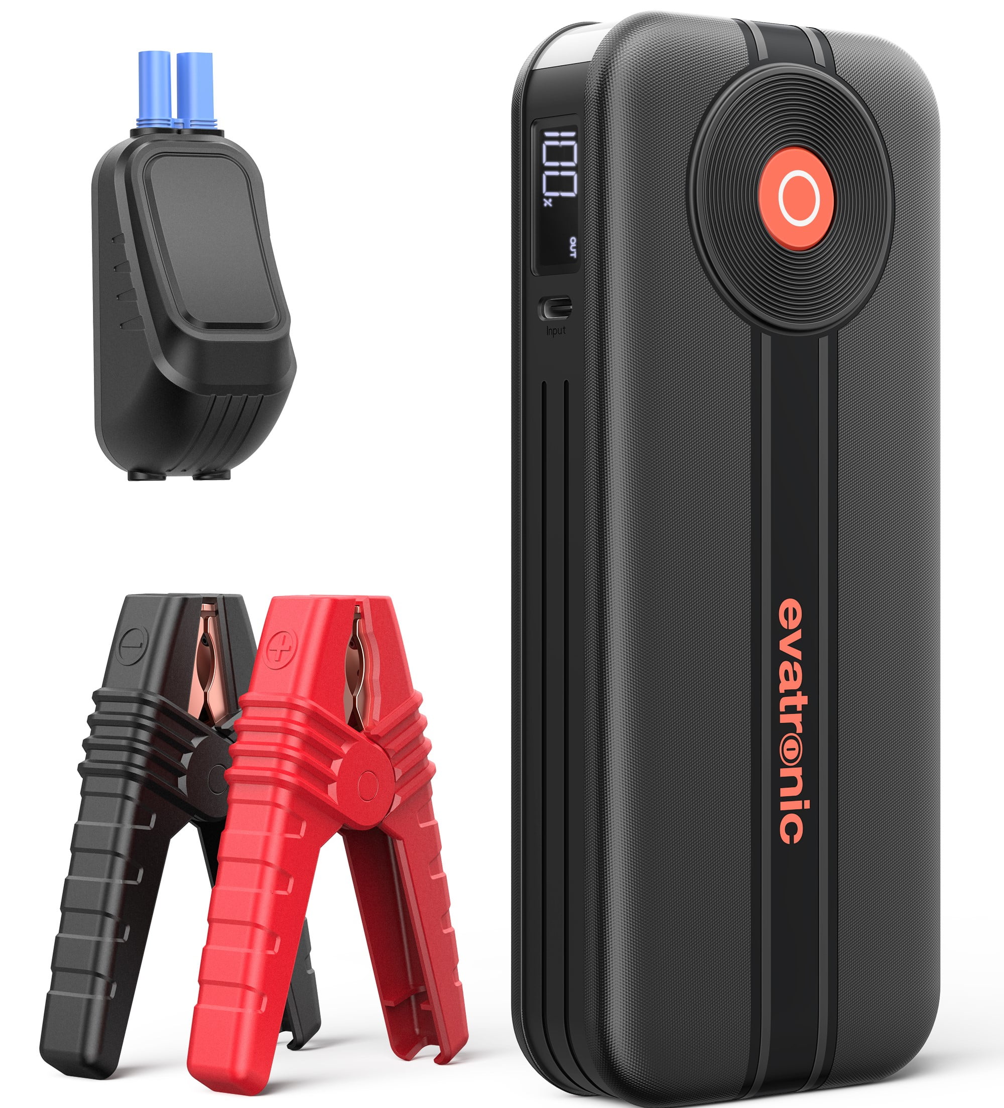 Car Jump Starter, Evatronic 4000A Peak 20000mAh Battery Jump Starter (for up  to 12L Gas or 10L Diesel Engines), Battery Booster Power Pack, 12V Auto  Jump Box with LED Light, USB Quick