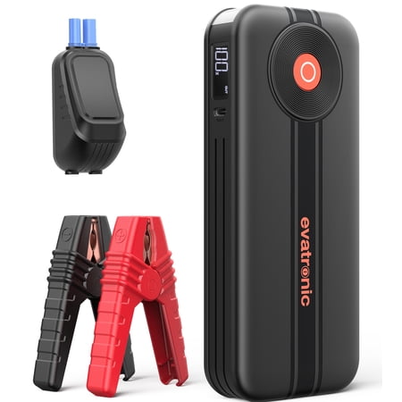 Car Jump Starter, Evatronic 4000A Peak 20000mAh Battery Jump Starter (for up to 12L Gas or 10L Diesel Engines), Battery Booster Power Pack, 12V Auto Jump Box with LED Light, USB Quick Charge 3.0