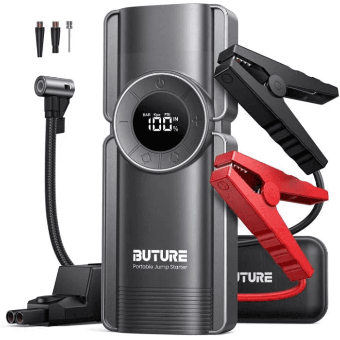 3500A Peak Car Battery Jump Starter With Air Compressor 150PSI, Power Bank 12V Digital Tire Inflator