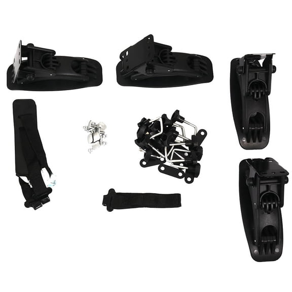 Car Kayak Rack Holder Kayak Carrier Saddle Watercraft Roof Rack Arm Canoe Boat Car Roof Top Boat Rack,4* bracket 8* fasteners 2* drawstring 8* screw nut screw,black