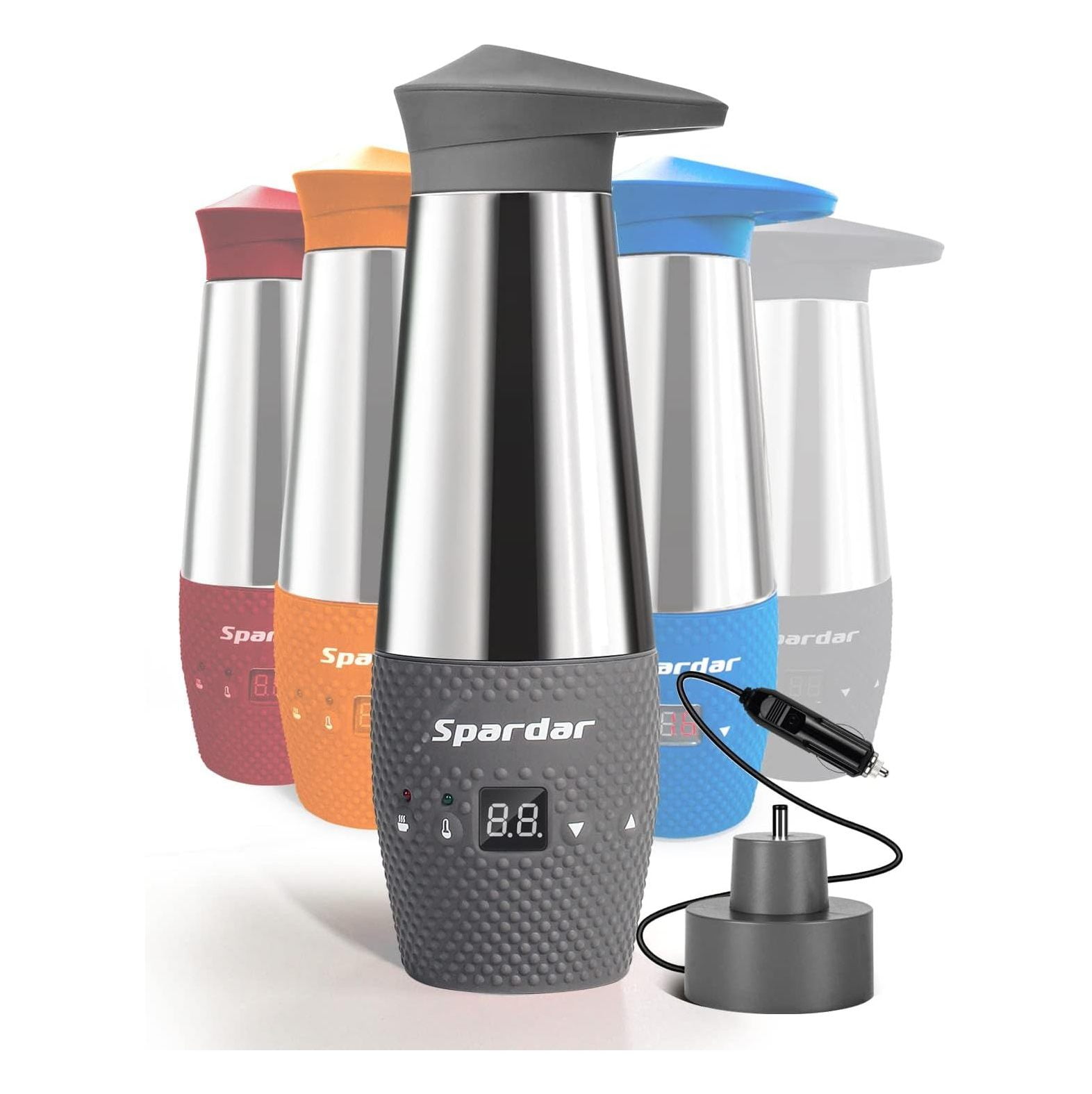 Car Kettle 12V, Portable Car Kettle Water Boiler with Temperature